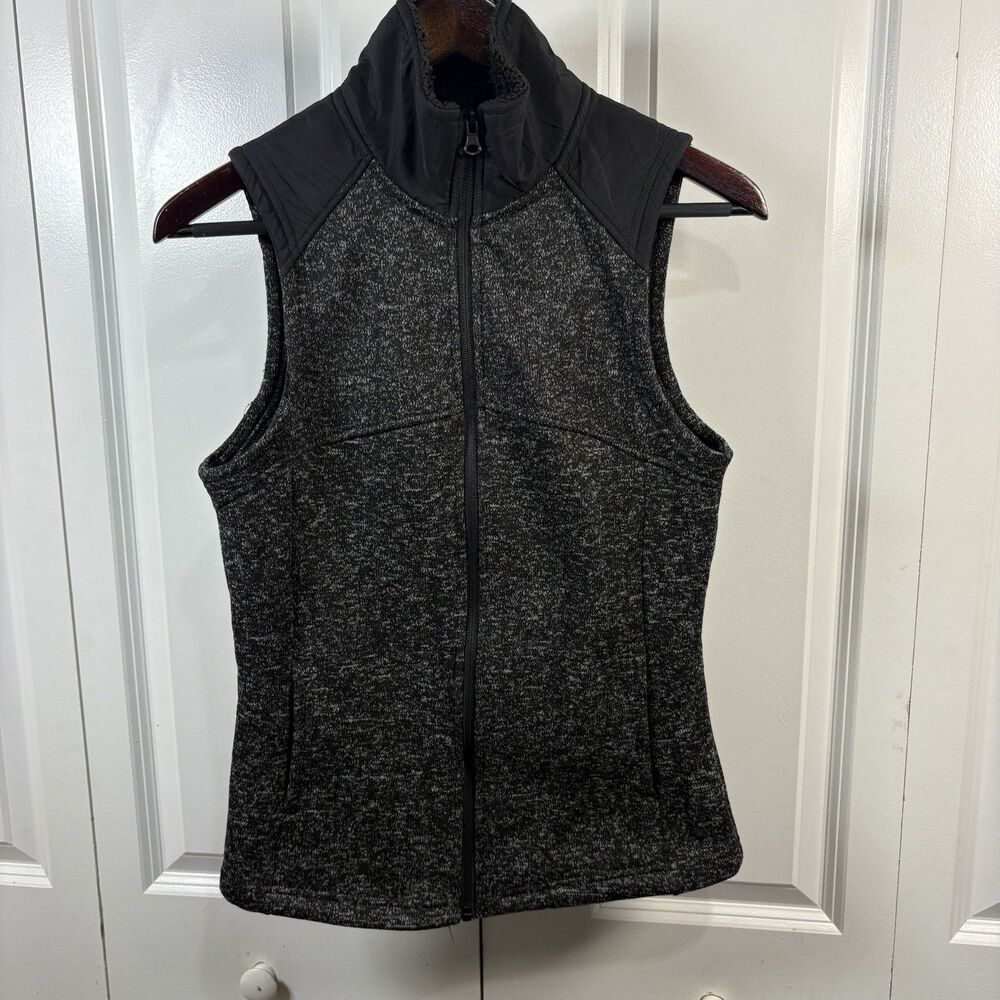 Faded Glory Fleece Vest Womens XS Gray Softshell Warm Layer Casual Cozy Winter